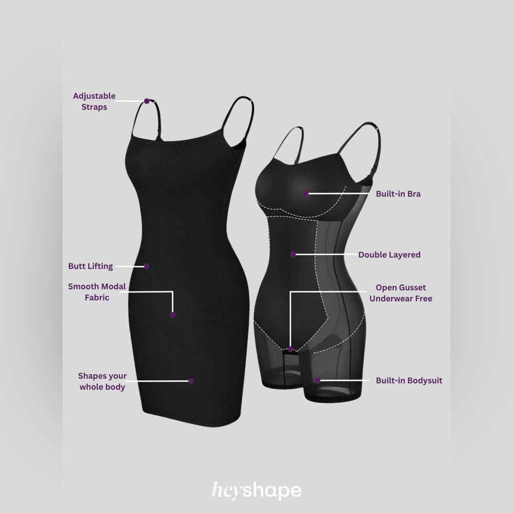 Brown Ribbed Slip Dress - Women Intimates & Sleepwear - Picture 4 of 5